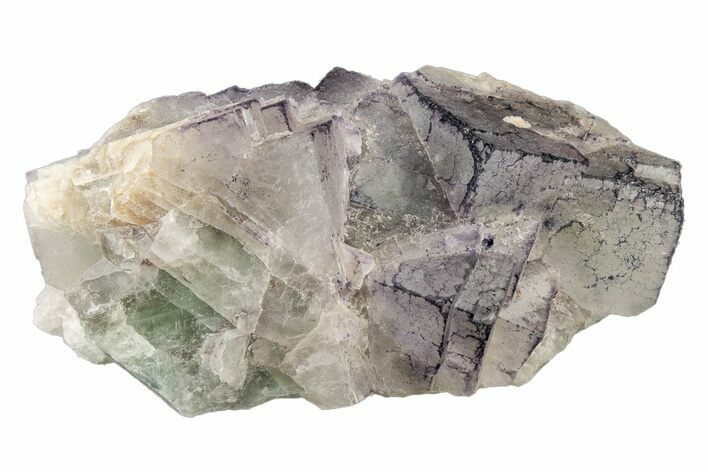 Purple Edge Fluorite Crystal Cluster - Qinglong Mine, China #205304